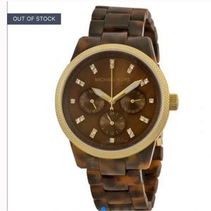 Michael kors tortoise shell watch